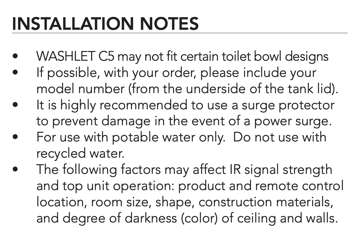 TOTO Washlet C5 with Remote